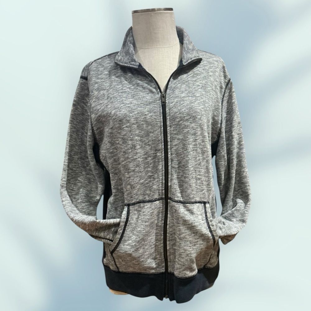 GAP Full Zip Track Jacket Gray Navy Men’s M Athletic Zip Up Pockets
